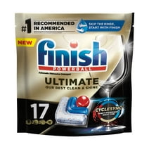 Finish Ultimate Dishwasher Detergent- 17 Count - With CycleSync™ Technology - Dishwashing Tablets - Dish Tabs