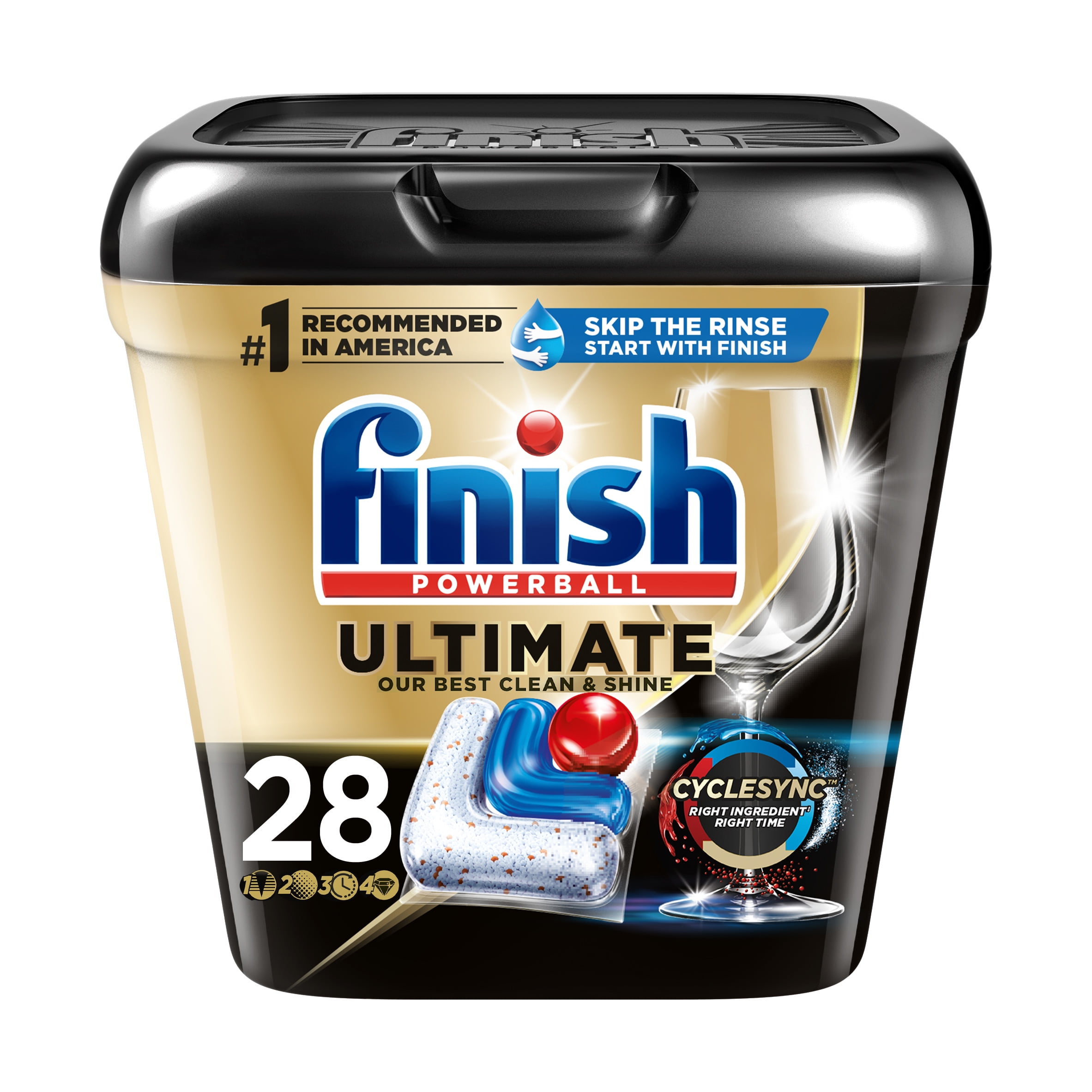 Finish Ultimate Dishwasher Detergent 28 Count Dishwashing Tablets Dish Tabs