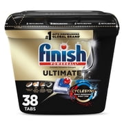 2 Pack Finish Ultimate Dishwasher Pods, No Pre-Rinse Dishwasher Detergent Soap Tabs, Our Best Clean, 38 Count