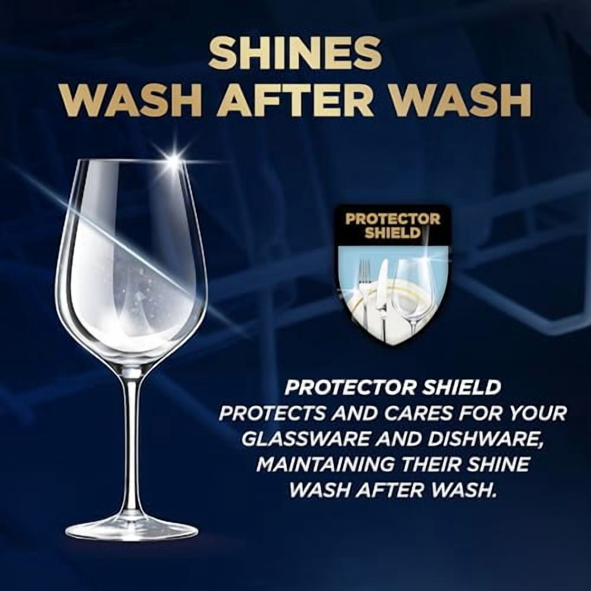 Finish Ultimate Infinity Shine Dishwasher Pods, No Pre-Rinse Dishwasher Detergent Soap Removes Burnt-On Stain, with Protector Shield & CycleSync Technology, Degreasing & Scrubbing