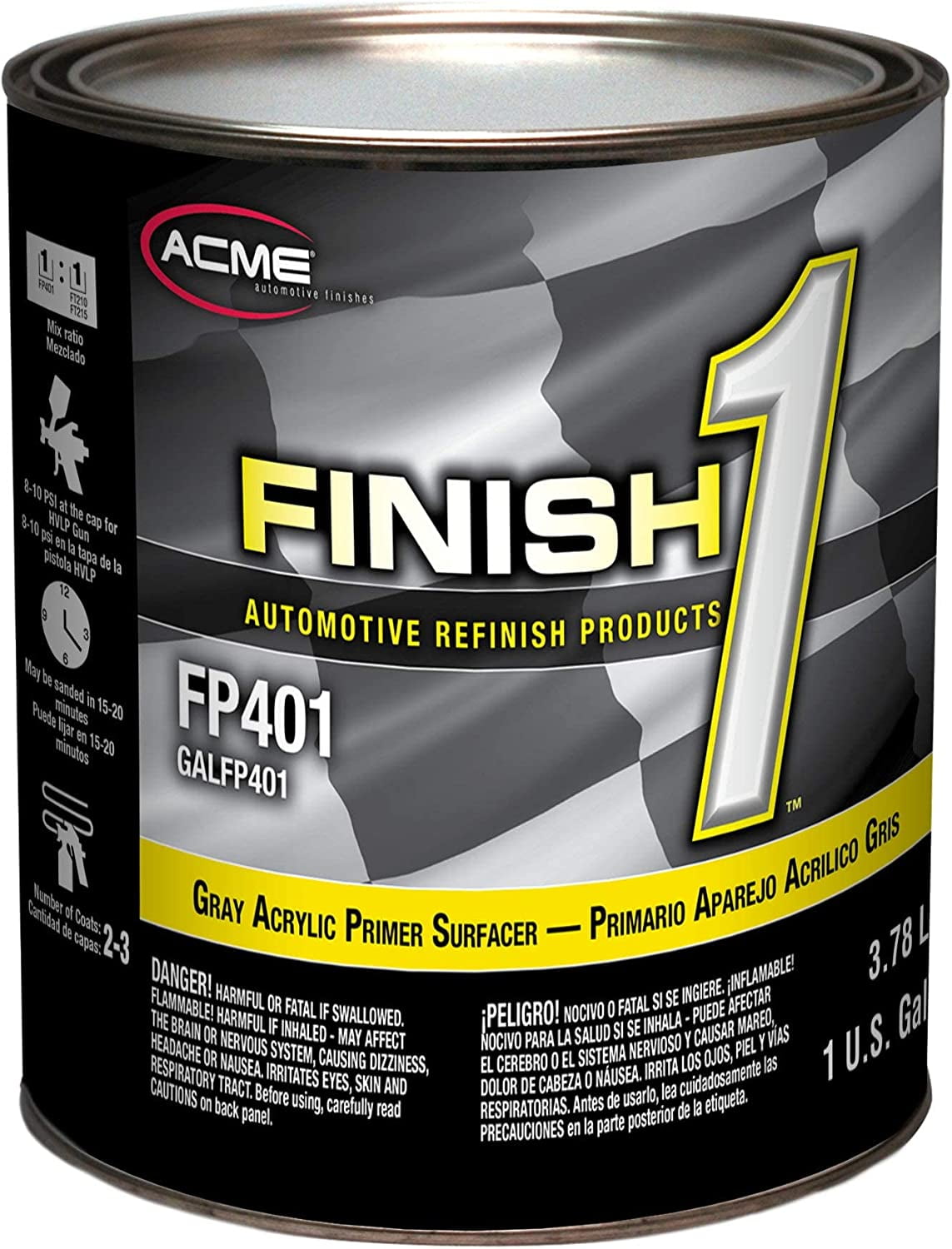 Finish1 Sherwin Williams FP401 Gray Acrylic Primer Surfacer Auto Paint Restoration car Paint Supplies