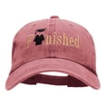 thumbnail image 1 of Finished Embellished Phrase Embroidered Unstructured Cotton Cap - Wine OSFM, 1 of 5