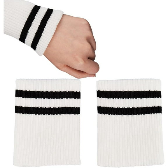 Finished Ribbed Knit Cuff Sleeve Cotton Material 4.45x3.5inch Stretch Knitted Sweater Arms Cuff Trim Tubular Rib Cuffing Replacement for Waistband Leg Wear Padded Jacket Sportswear White White