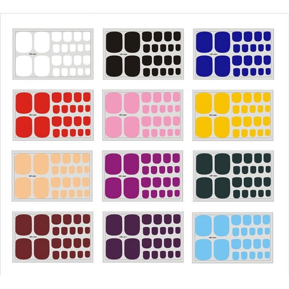 Finished foot nail stickers