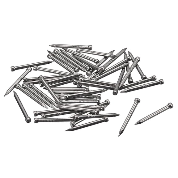 Uxcell Finishing Nails 150 pack 1 inch Hand-Drive Hardware Carbon Steel Lost Head Nails