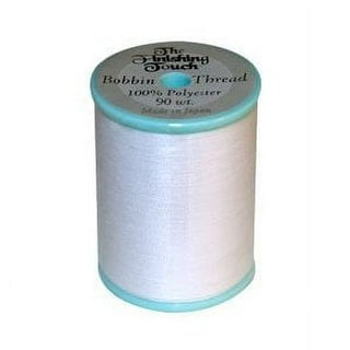 Set of 2 Huge White Spools Bobbin Thread for Embroidery Machine and Sewing