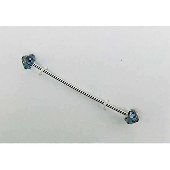 Finishing Touch Crystal Collar Bar - Denim/rhodium