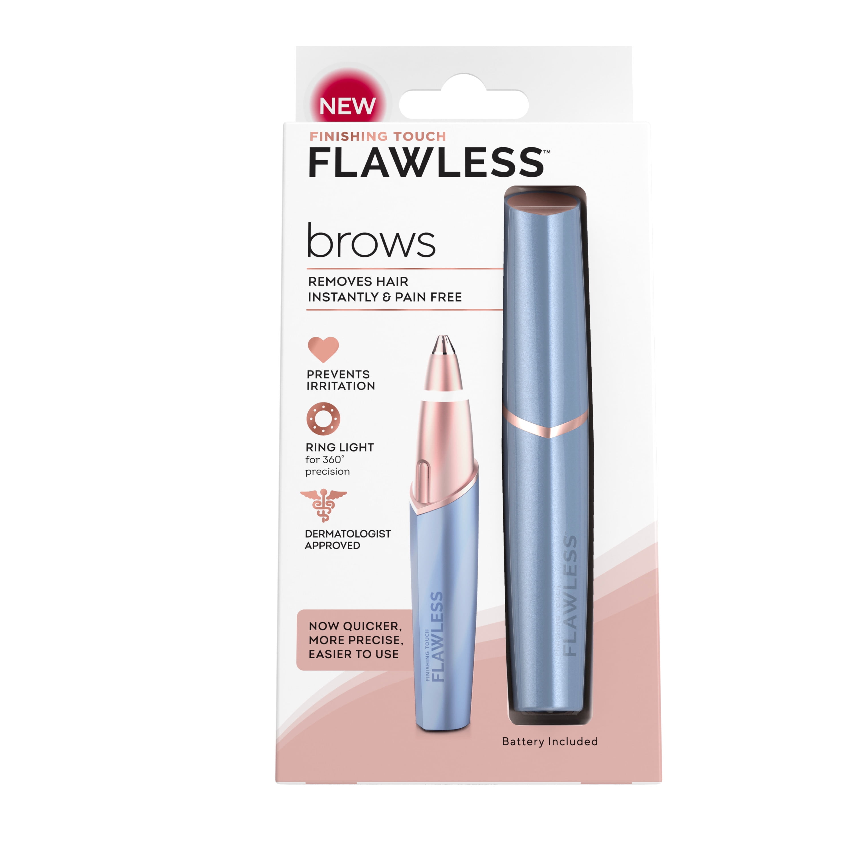 Finishing Touch Flawless Brows Eyebrow Hair Remover for Women, Electric  Eyebrow Razor for Women with LED Light for Instant and Painless Hair  Removal, Parisian Blue