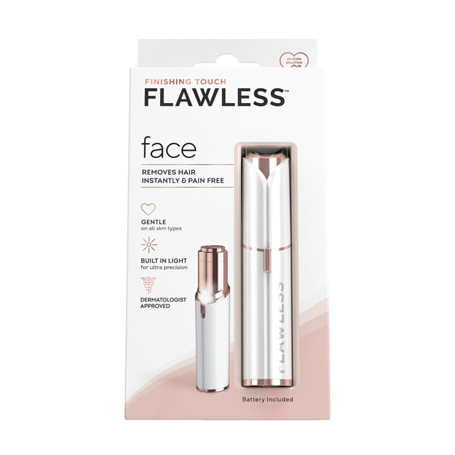 Finishing Touch Flawless Facial Hair Remover for Women, White/Rose Gold ...