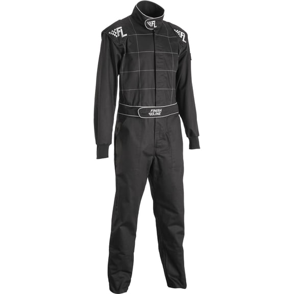 Finishline SIngle-Layer SFI-1 One-Piece Racing Suit, Black XXXL