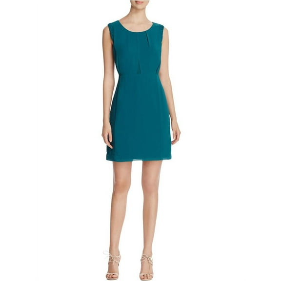 Finity Womens Crepe Pleated Mini Dress