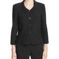 thumbnail image 1 of Finity Womens Fitted Four Button Blazer Jacket, Black, 10, 1 of 2