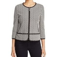 thumbnail image 1 of Finity Womens Geometric Ponte Jacket, White, 8, 1 of 2