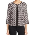 thumbnail image 1 of Finity Womens Geometric Ponte Jacket, Black, 8, 1 of 2