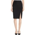thumbnail image 1 of Finity Womens Knee-Length Side Slit Straight Skirt Navy 8, 1 of 1