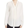 thumbnail image 1 of Finity Womens Long Sleeve Button Up Shirt, White, 12, 1 of 2