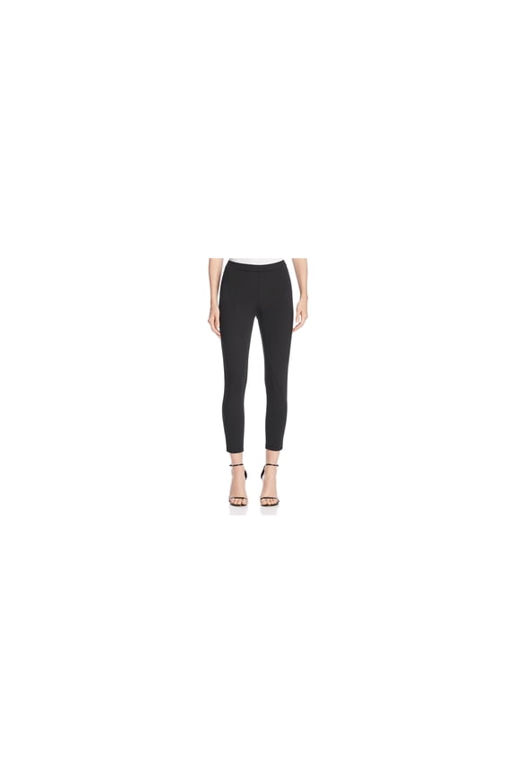 Womens Paneled Casual Leggings, Black, 8