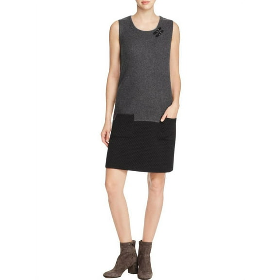 Finity Womens Wool Tunic Dress, Grey, Large
