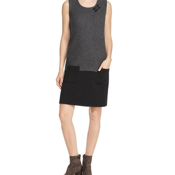 Finity Womens Wool Tunic Dress, Grey, Medium