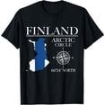 thumbnail image 1 of Finland Arctic Circle Souvenir Finnish T-Shirt mens t shirt，black，women，funny，misfits，men，journey，t-shirt, 1 of 4