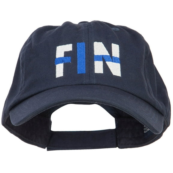 Finland FIN Flag Embroidered Low Profile Cap - Navy OSFM