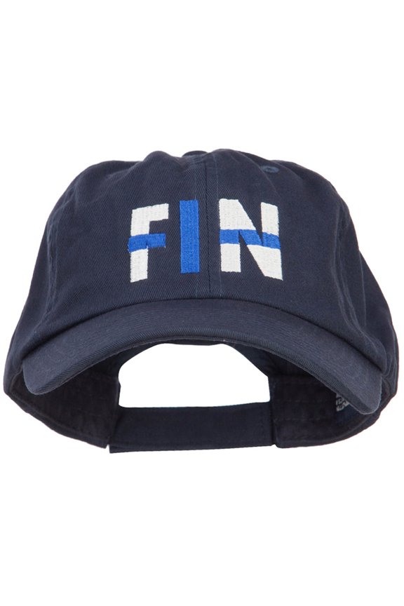 Finland FIN Flag Embroidered Low Profile Cap - Navy OSFM