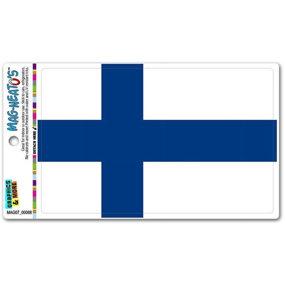 Finland Flag Automotive Car Refrigerator Locker Vinyl Magnet