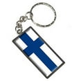 thumbnail image 1 of Finland Flag Keychain Key Chain Ring, 1 of 1