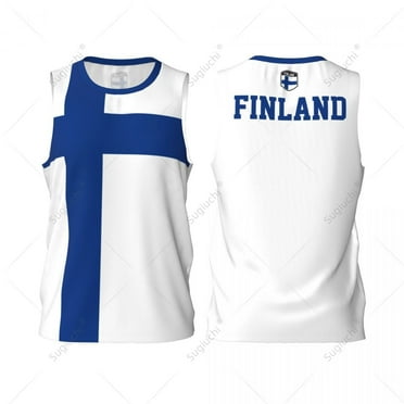 Finland Flag Men Basketball Sports Jersey Running Fitness Multifunction Sleeveless tshirt Exclusive Custom Name Nunber