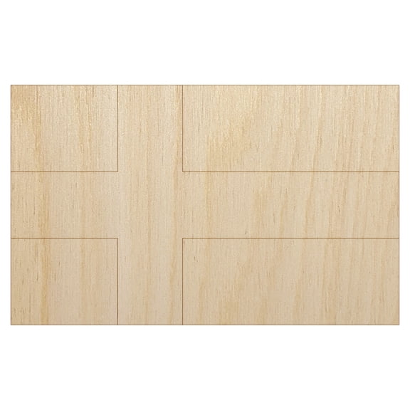 Finland Flag Wood Shape Unfinished Piece Cutout Craft DIY Projects - 4.70 Inch Size - 1/8 Inch Thick