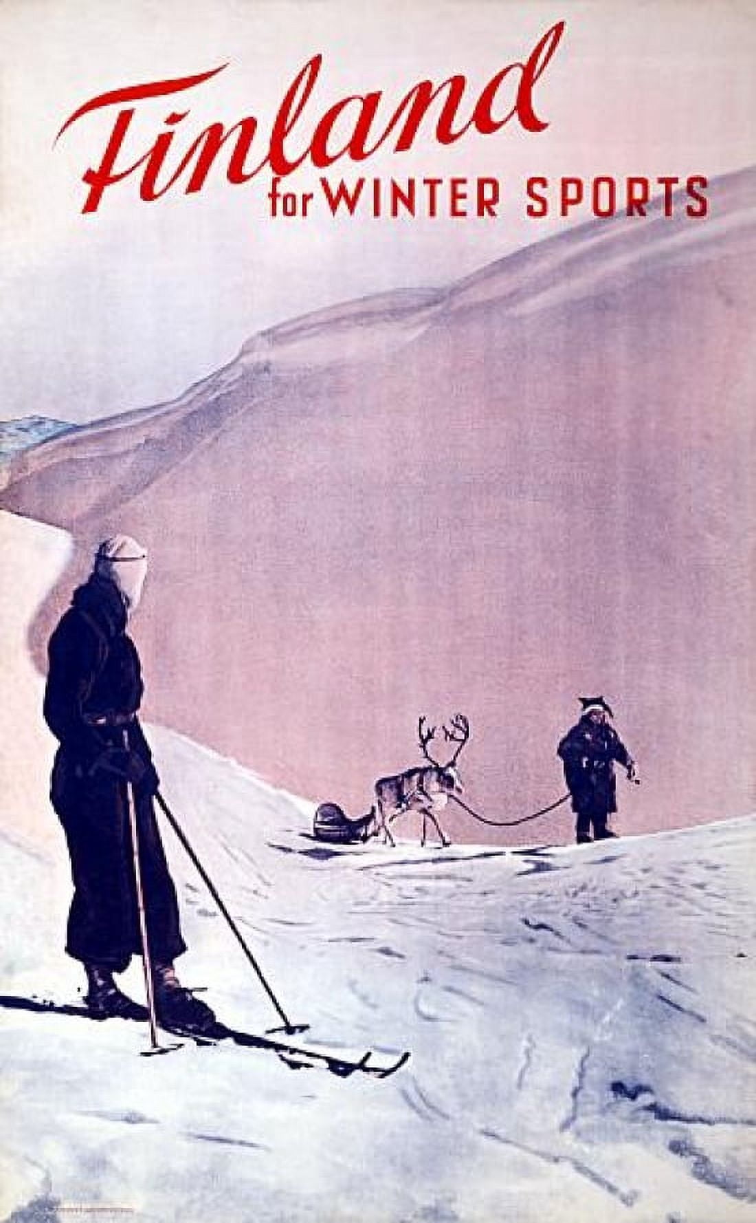 Finland For Winter Sports Travel Canvas Art - (24 x 36)
