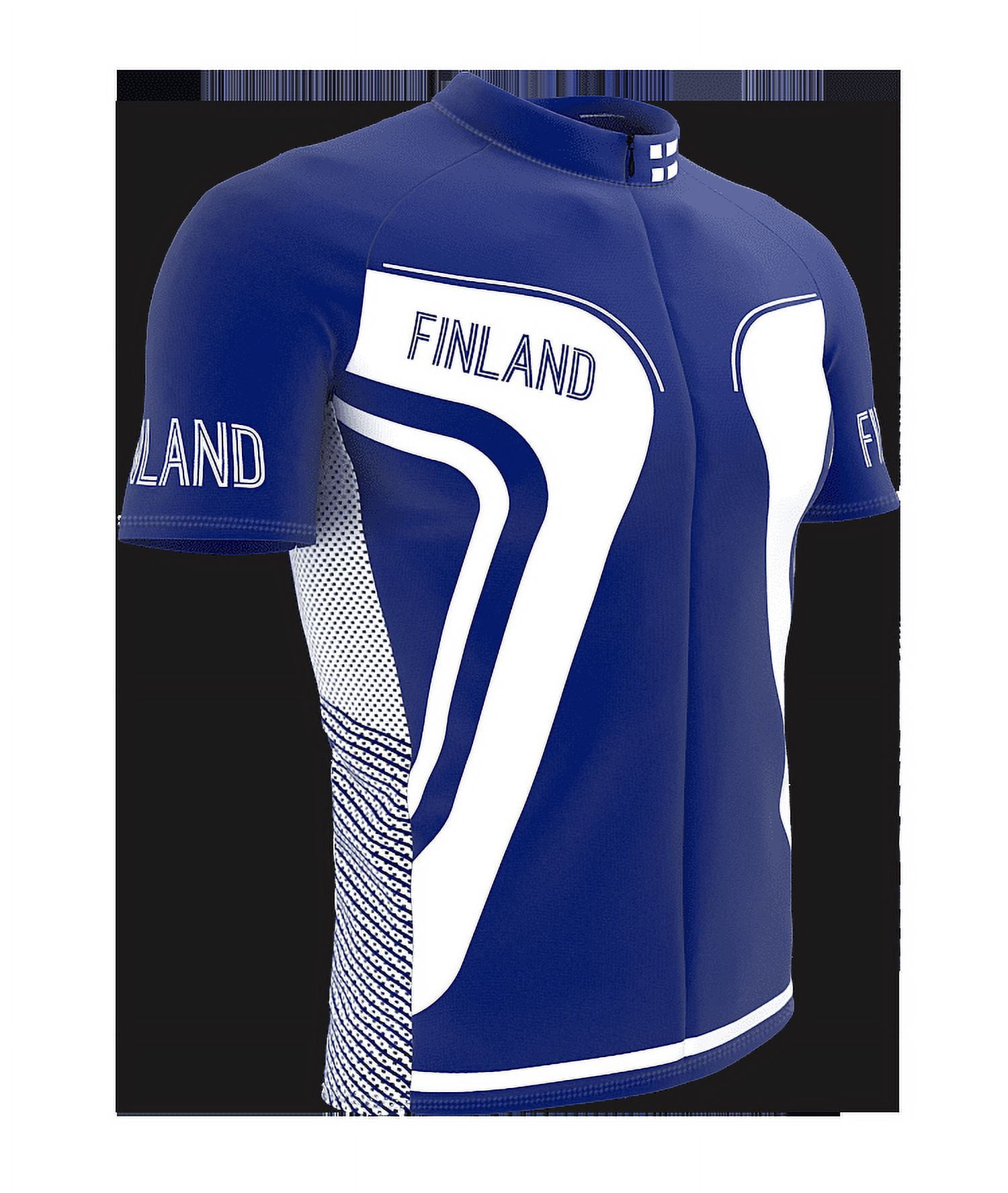 ScudoPro Finland Men's Cycling Jersey - Short Sleeve, Full Zipper, 3 Back Pockets - Euro/Club Cut