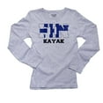 thumbnail image 1 of Finland Kayak - Olympic Games - Rio - Flag Women's Long Sleeve Grey T-Shirt, 1 of 2