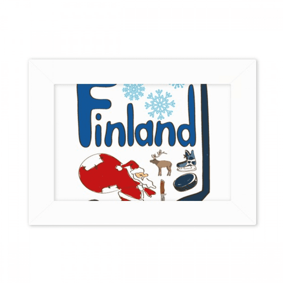 Finland National symbol Landmark Pattern Photo Mount Frame Picture Art Painting Desktop 5x7 inch