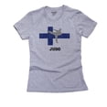 thumbnail image 1 of Finland Olympic - Judo - Flag - Silhouette Women's Cotton Grey T-Shirt, 1 of 2