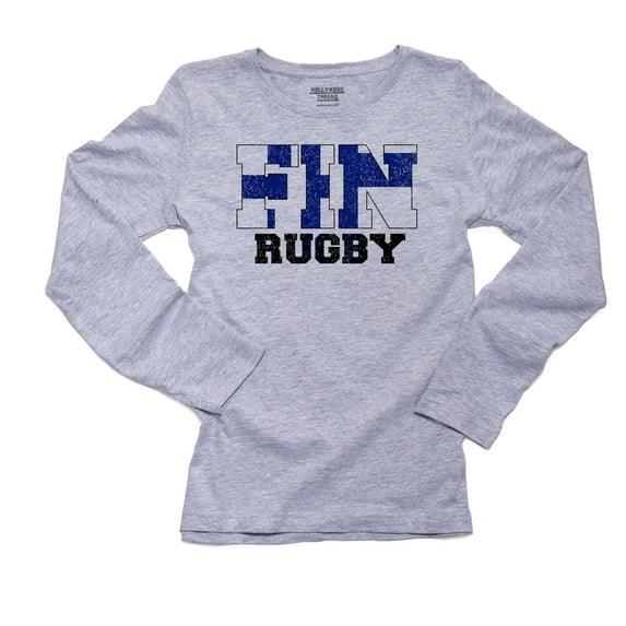Finland Rugby - Olympic Games - Rio - Flag Women's Long Sleeve Grey T-Shirt
