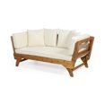 thumbnail image 1 of Finleigh Outdoor Acacia Wood Daybed, Beige, Teak Finish, 1 of 9