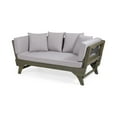 thumbnail image 1 of Finleigh Outdoor Acacia Wood Daybed, Gray, Teak Finish, 1 of 10