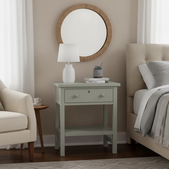 Finley 1-drawer Storage Nightstand - Antique Gray