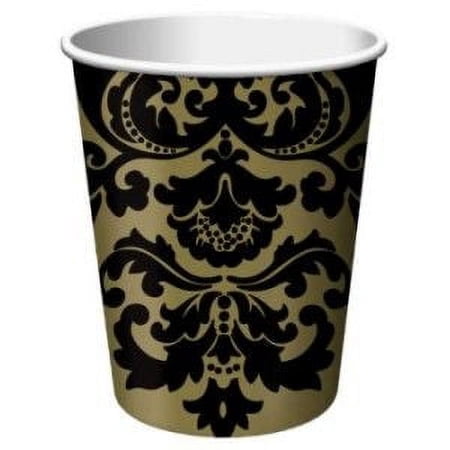 Finley Damask 9oz Hot/Cold Paper Cups 18 Per Pack