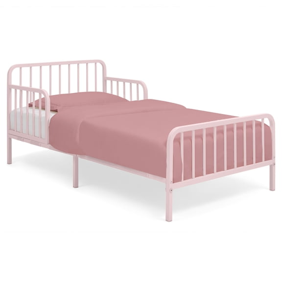 Finley Metal Toddler Bed with Spindles, Pink