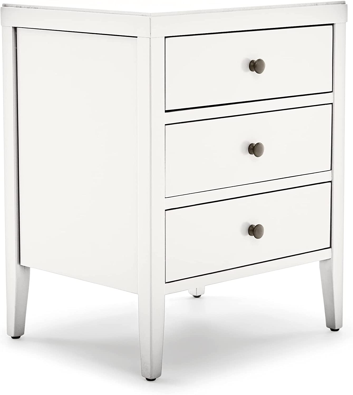 Finley Solid Wood 3 Drawer Nightstand, Modern Storage For Bedroom Or Living Room, 18.5