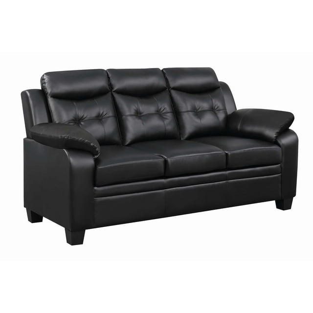 Finley Tufted Upholstered Sofa Black