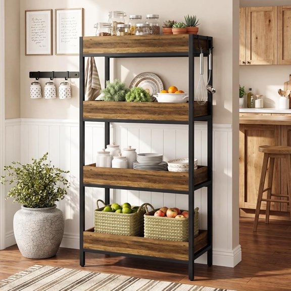 Finmind 4-Tier Storage Rack, 55.12" H Vegetable Fruit Shelves for Kitchen