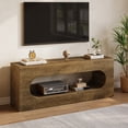 thumbnail image 1 of Finmind 63" TV Stand for TVs up to 70 Inches, Rustic Natural TV Console for Living Room, 1 of 8