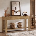thumbnail image 1 of Finmind 67-Inch Console Table with 3 Drawers,  Long Sofa Table Behind the Couch with Storage Shelf, Narrow Farmhouse Entryway Furniture for Living Room, Hallway, Foyer, Oak Brown, 1 of 8