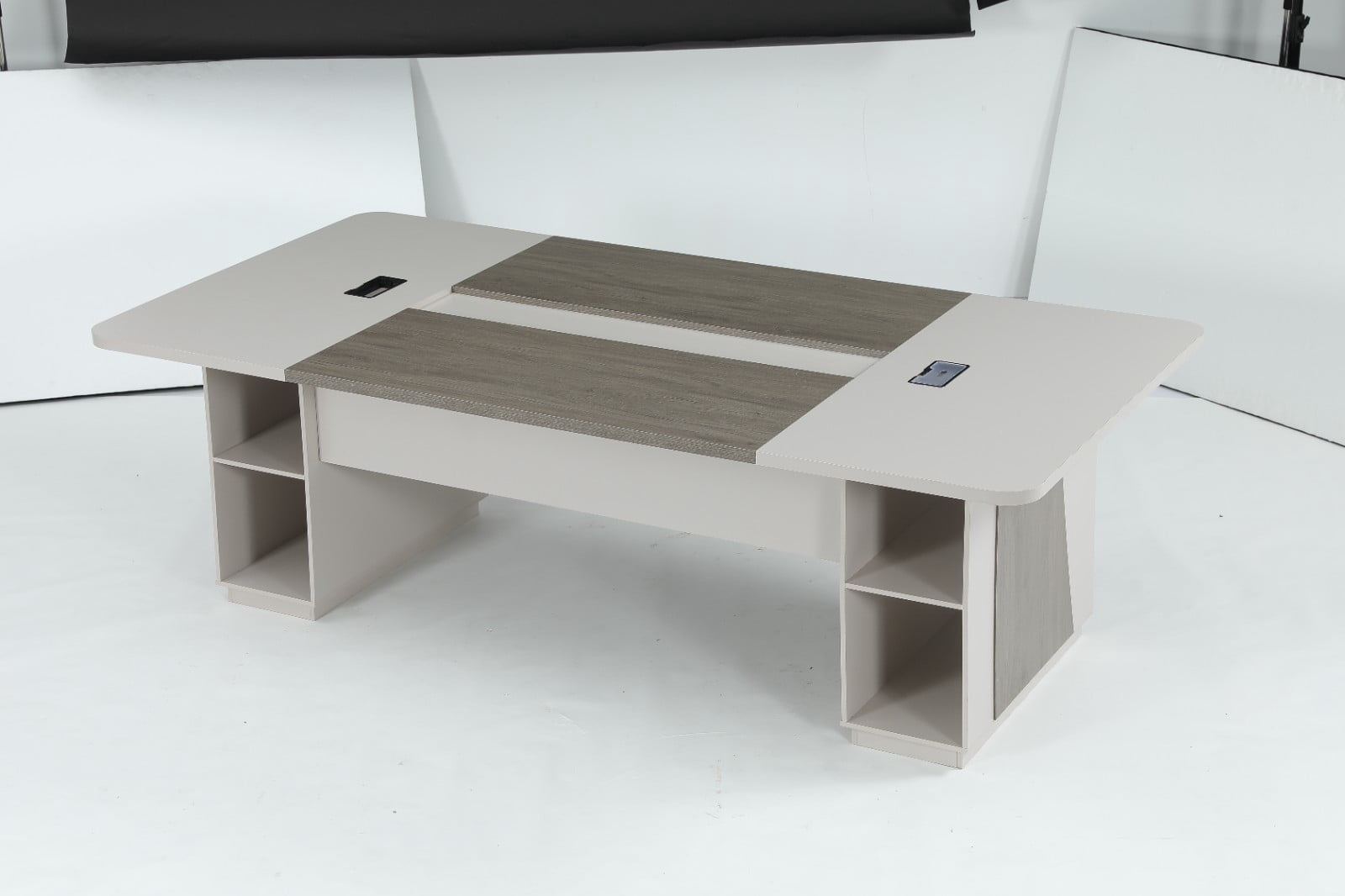 Finmind 94 inch Conference Table Built-in Cable Management & Open ...