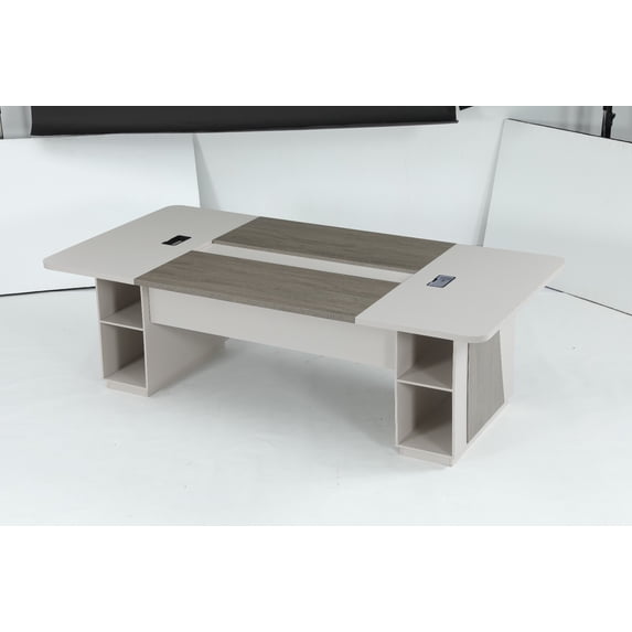 Finmind 94 inch Conference Table Built-in Cable Management & Open ...
