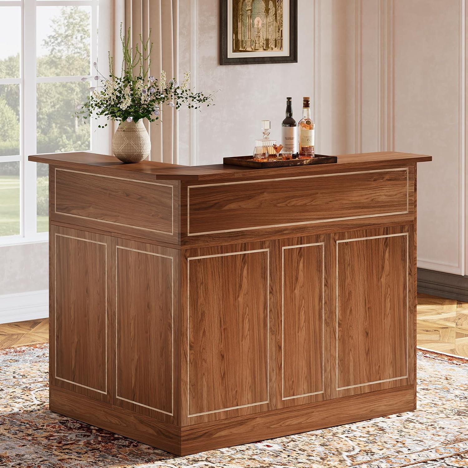 ★ Private Bar Counter Set Amazon.com: Giantex Home Bar Unit, 4 Tier Liquor Bar Table