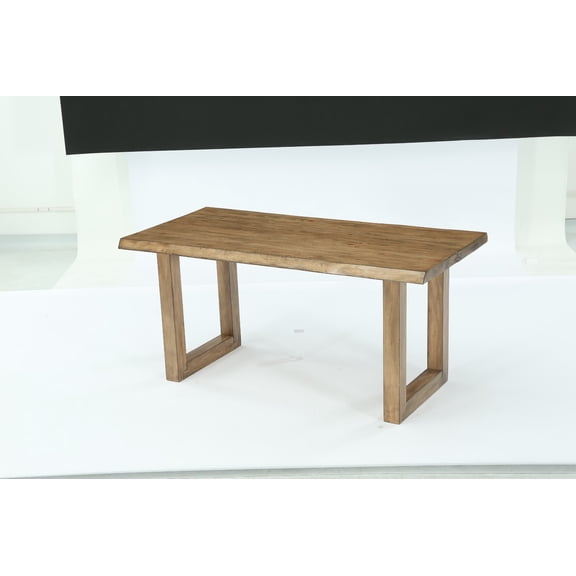 Finmind Solid Wood Office Desk, 63 inch Large Farmhouse Executive Desk, Pine Wood Computer Table for Office, Conference Room, Brown